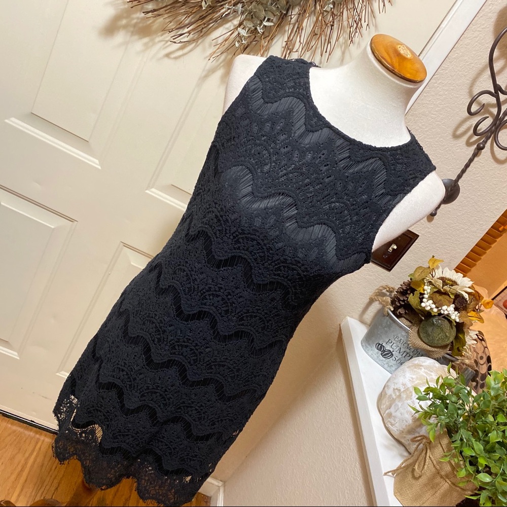 Beautiful Black Lace Stella Luce Evening Dress - Picture 4 of 8
